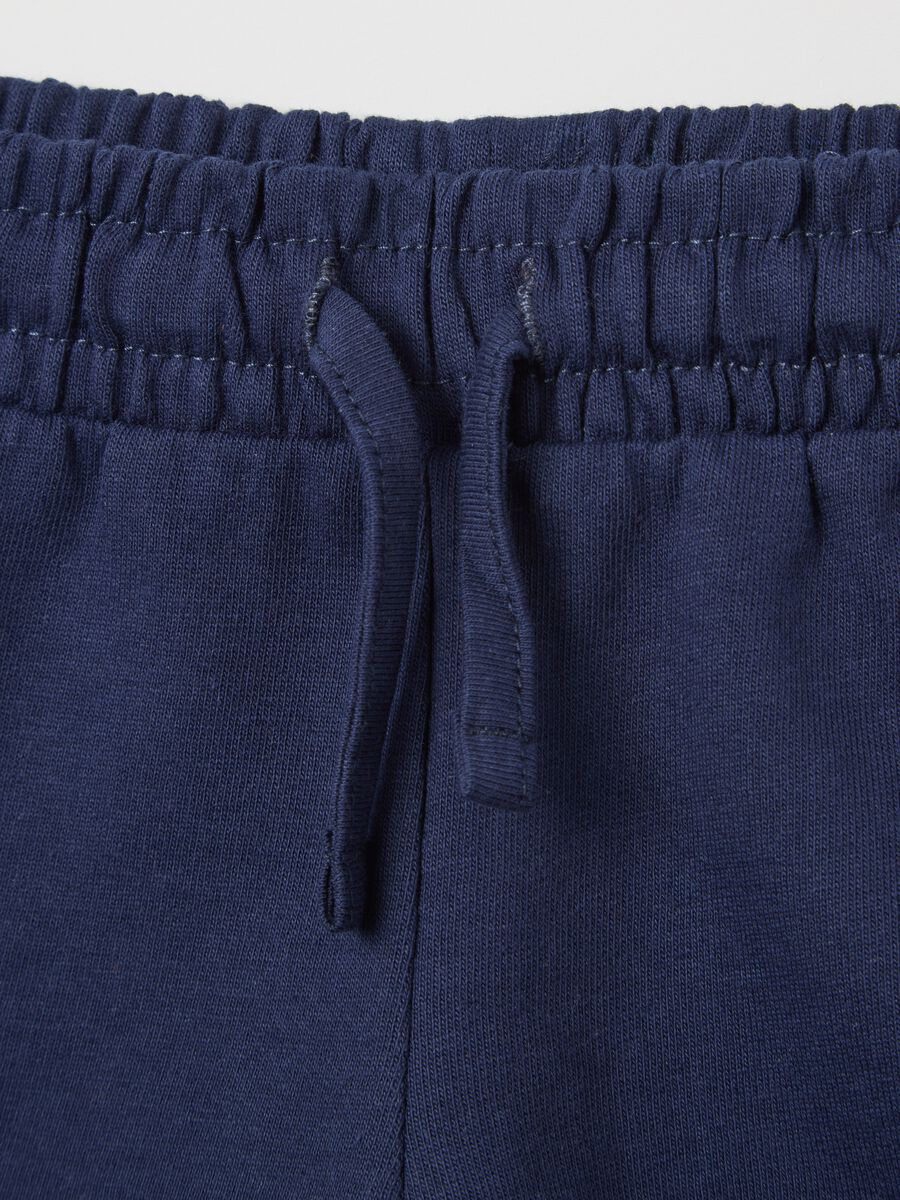 Blue Cotton Shorts with Fagottino Ruffles_2