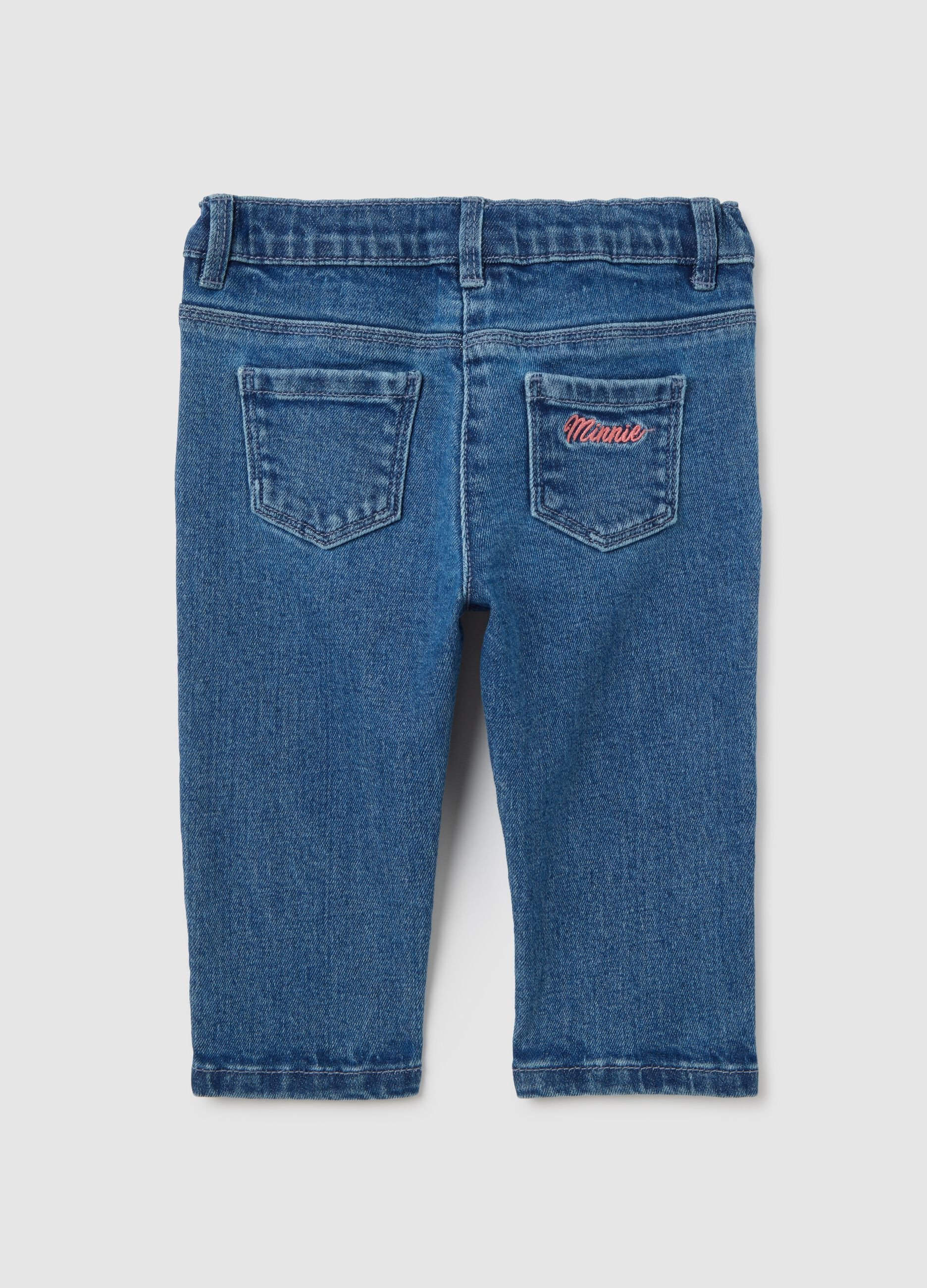 Stretch Denim Trousers with Minnie