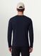 Men&rsquo;s Blue Long-Sleeve Crew-Neck T-shirt in 100% Organic Cotton_3