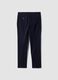 Pantaloni chino blu in twill di cotone elasticizzato slim fit_2