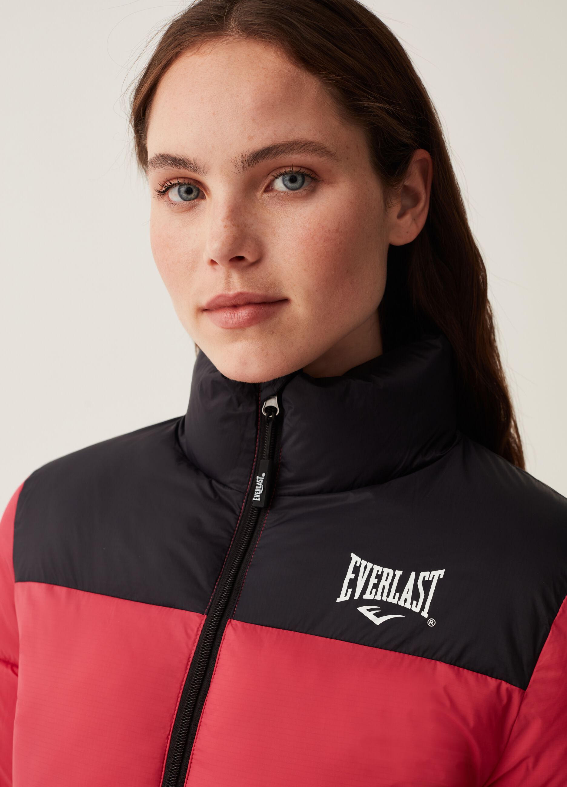 Piumino full-zip con stampa logo_3