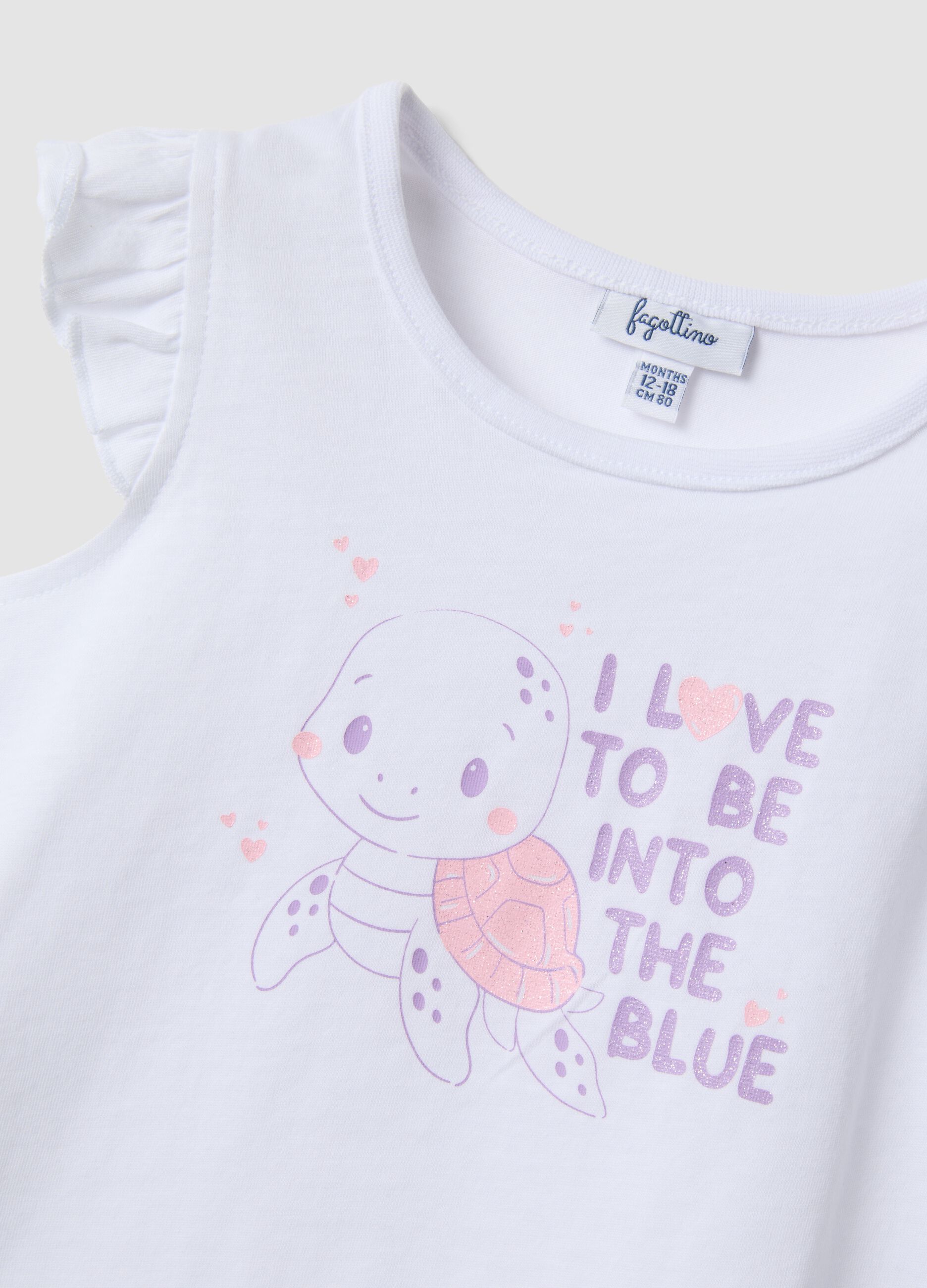 2-pack of pink pure cotton tank tops with ruffles