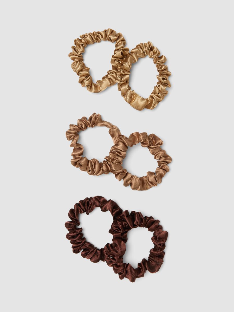 SINCERELY HAIR Small satin scrunchies 6-piece set mocha_2