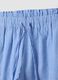 Blue striped shorts in pure cotton_1