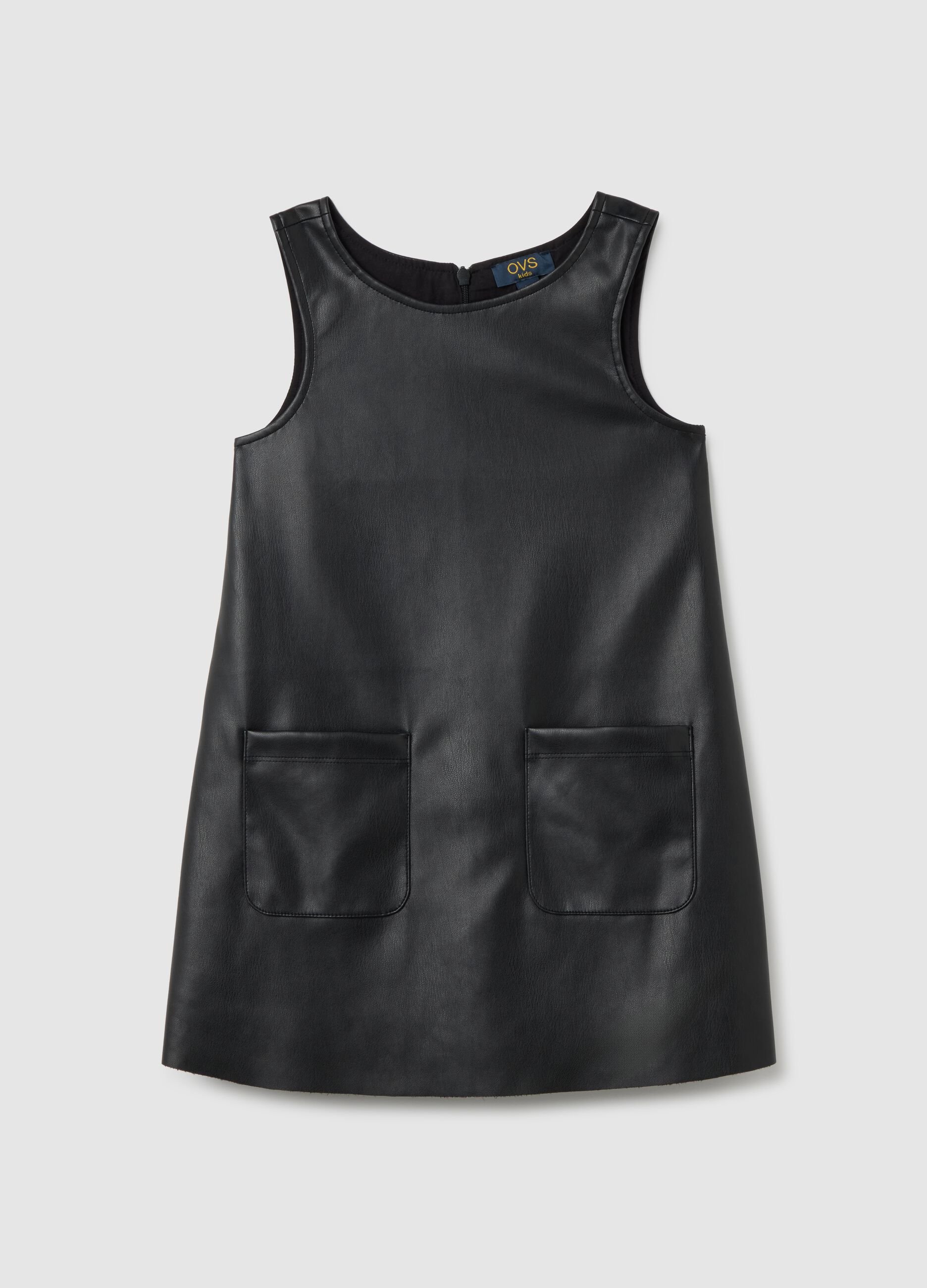 Black regular fit girls' dress