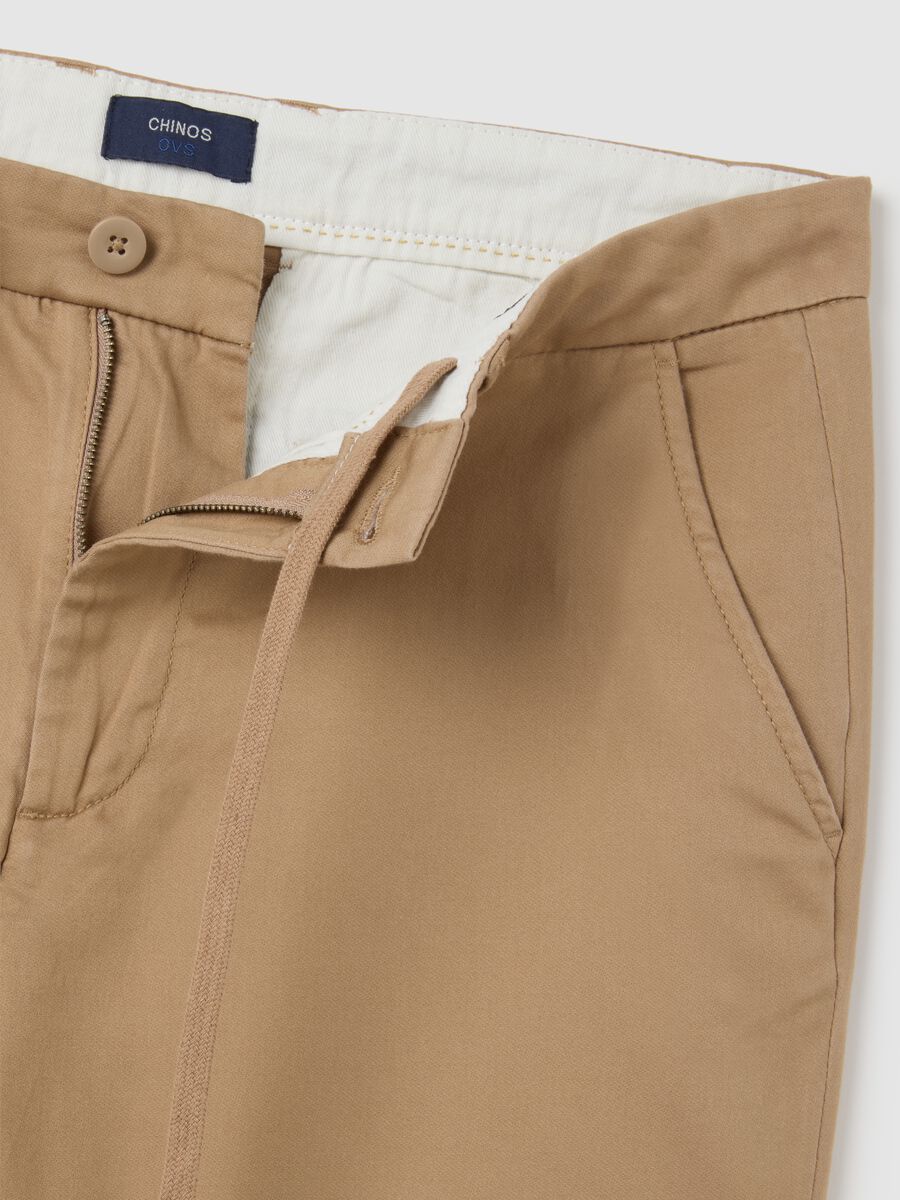 Brown slim fit cotton trousers_5