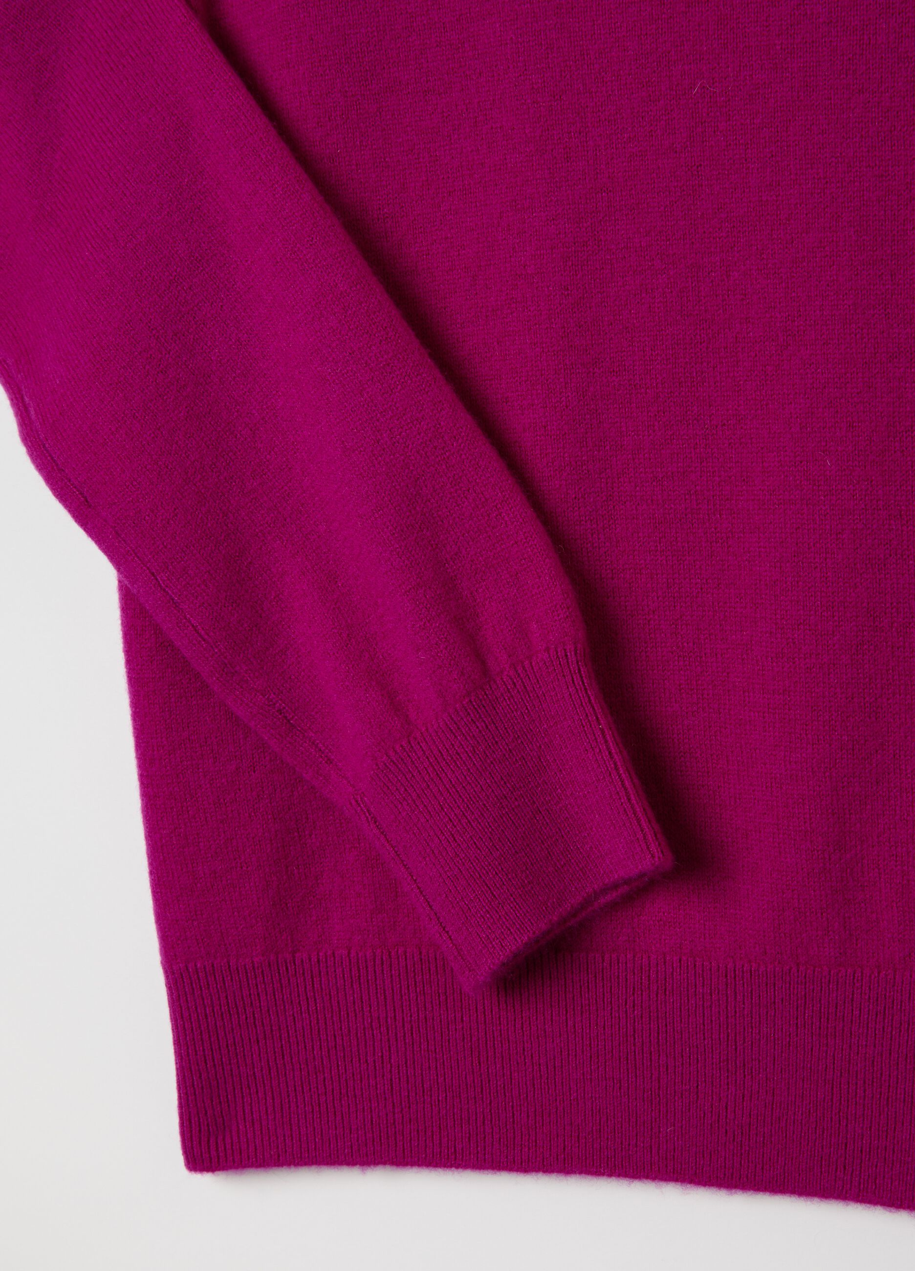 Pink pure wool regular fit sweater