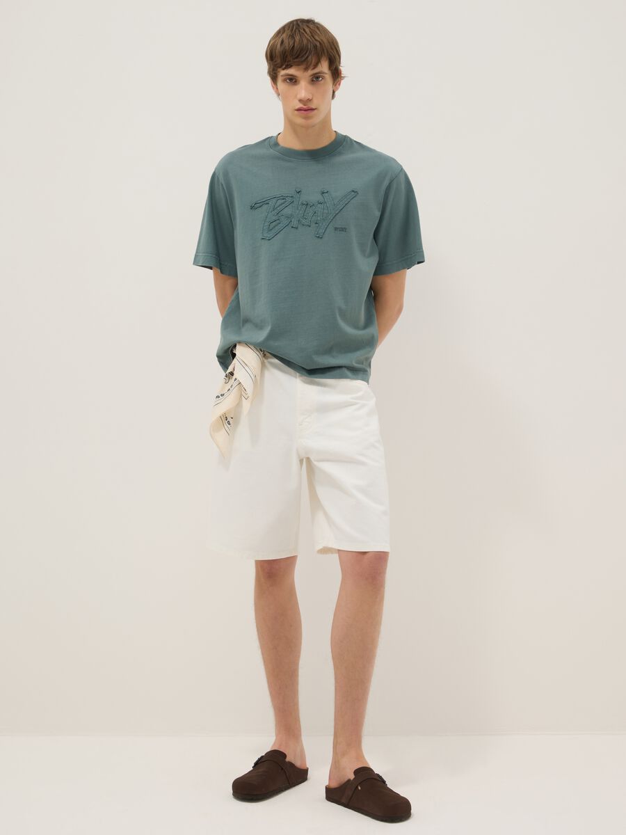 Baggy White Cotton Shorts_0
