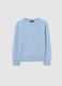 Girls' pure wool blue pullover regular fit_0