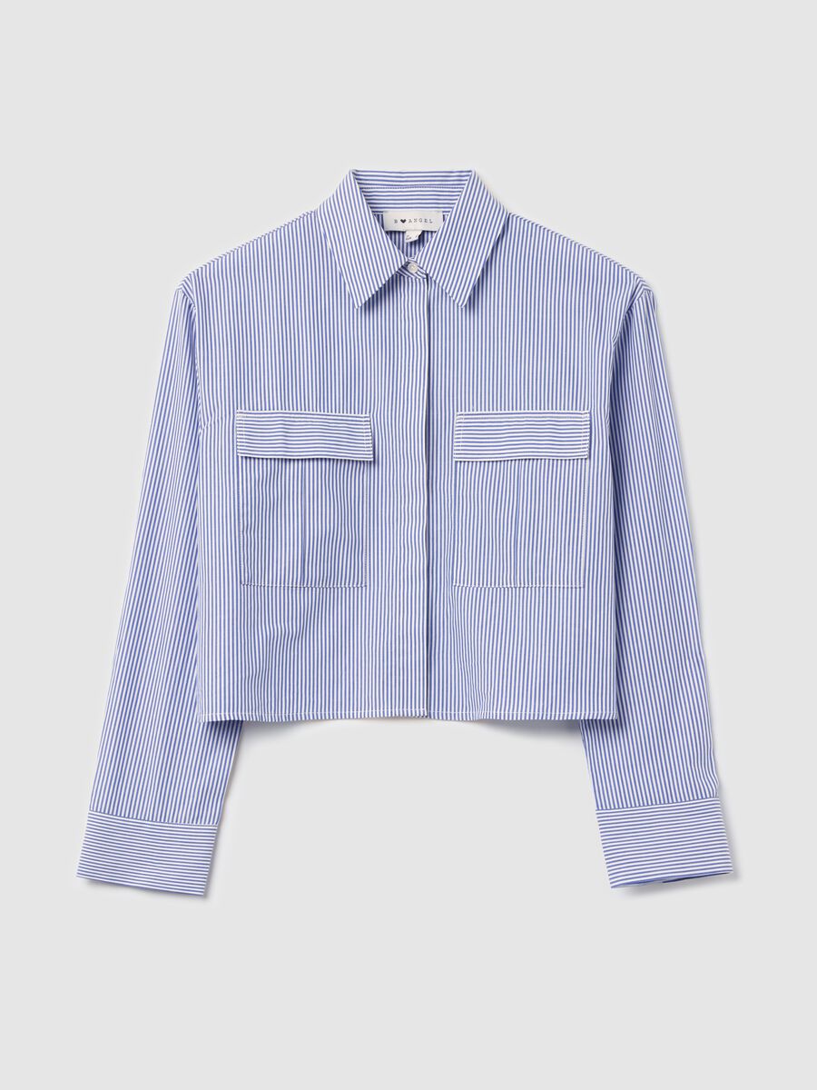 Boxy-fit shirt with thin stripes_4