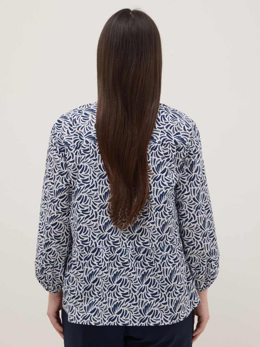 Multicolour pure cotton shirt, regular fit with patterns_2