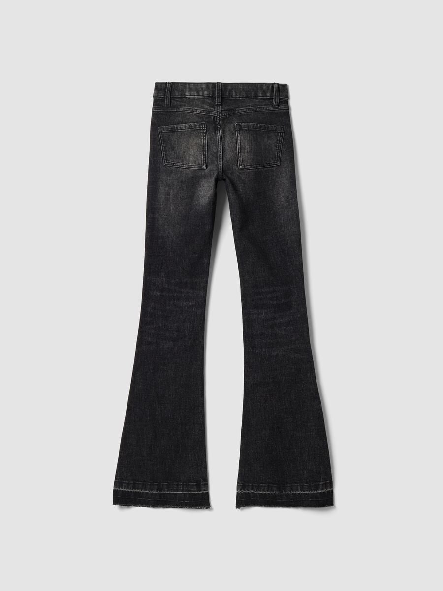 Slim Flare Denim Black Washed_5