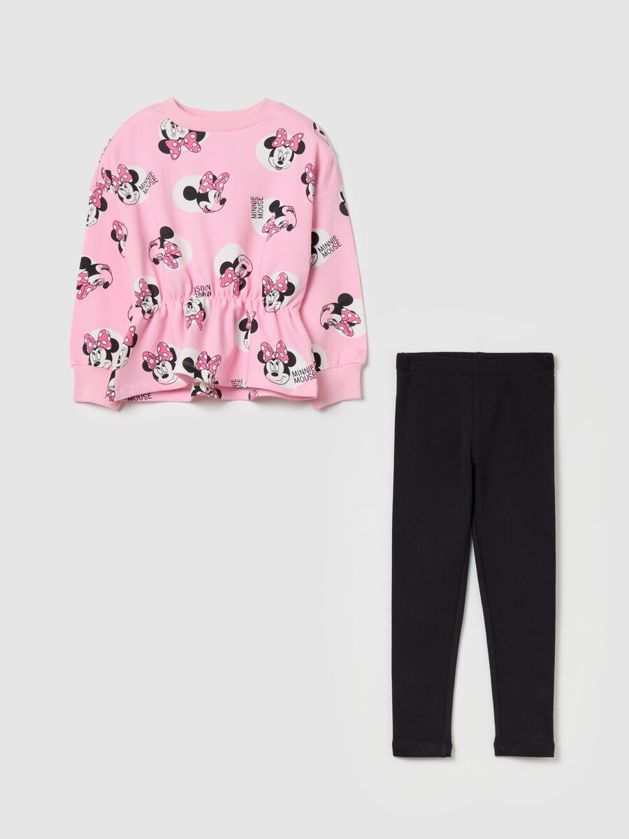 Jogging set with Minnie Mouse print and polka dots_0