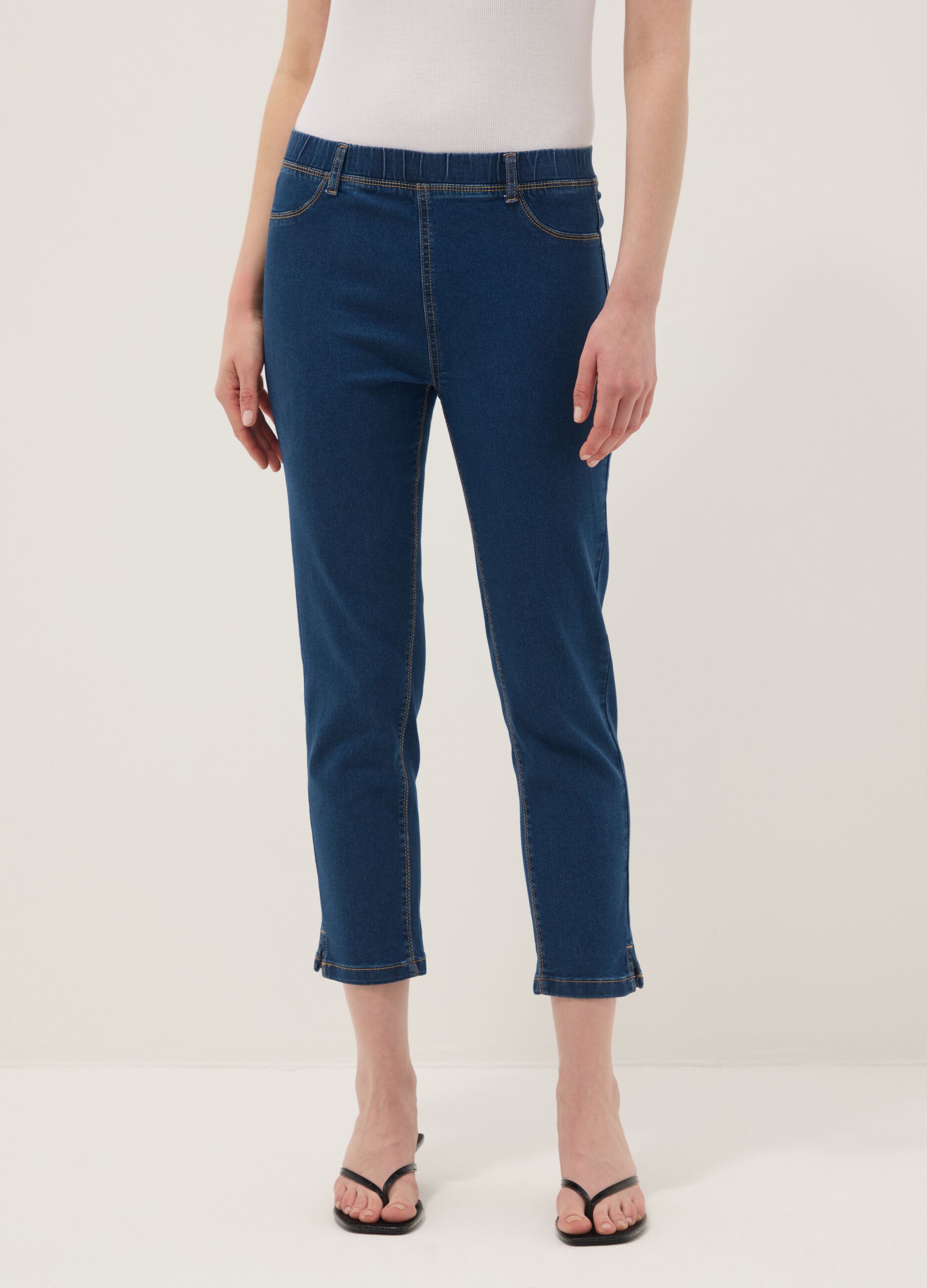 Jeans in misto cotone denim elasticizzato blu skinny fit