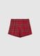 Multicolour Check Regular Fit Flannel Shorts for Girls_0