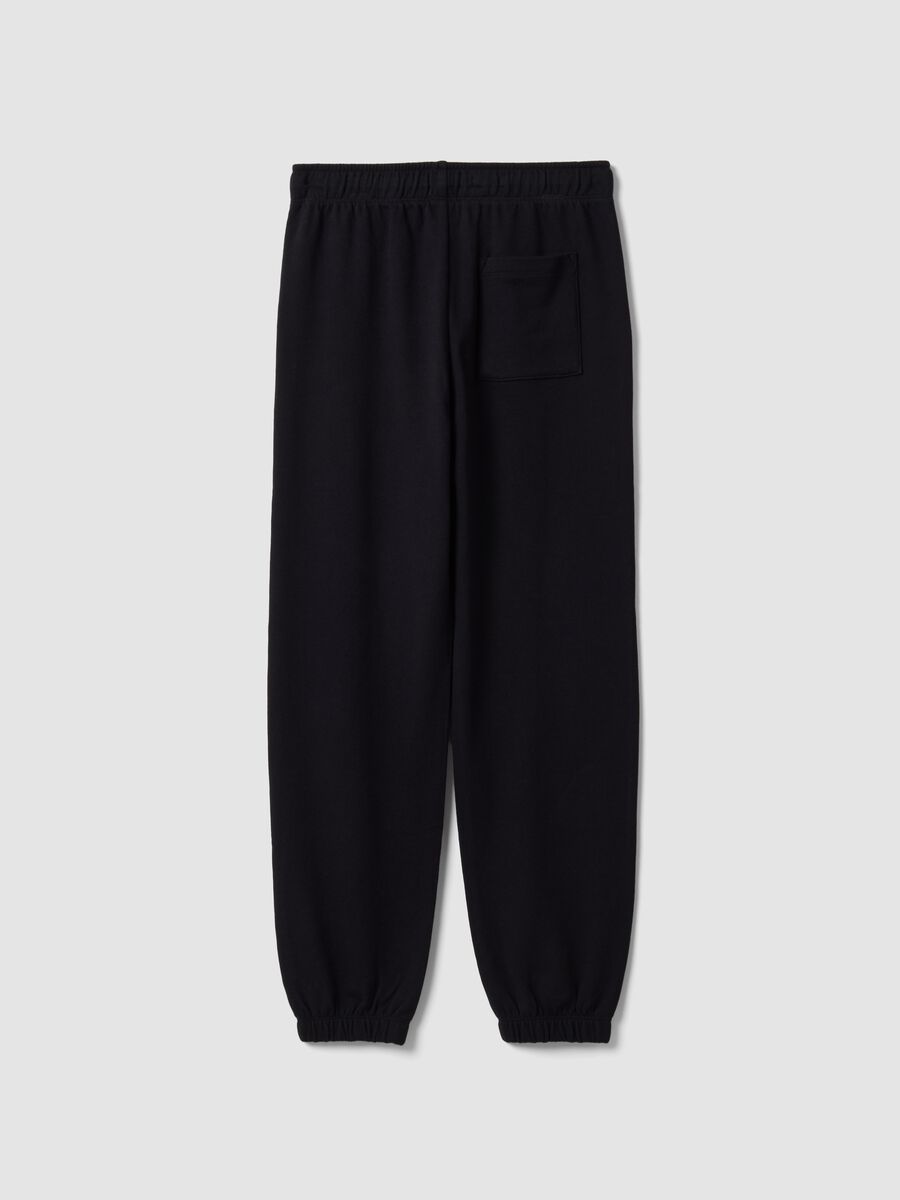 Pantaloni jogger neri in puro cotone_4