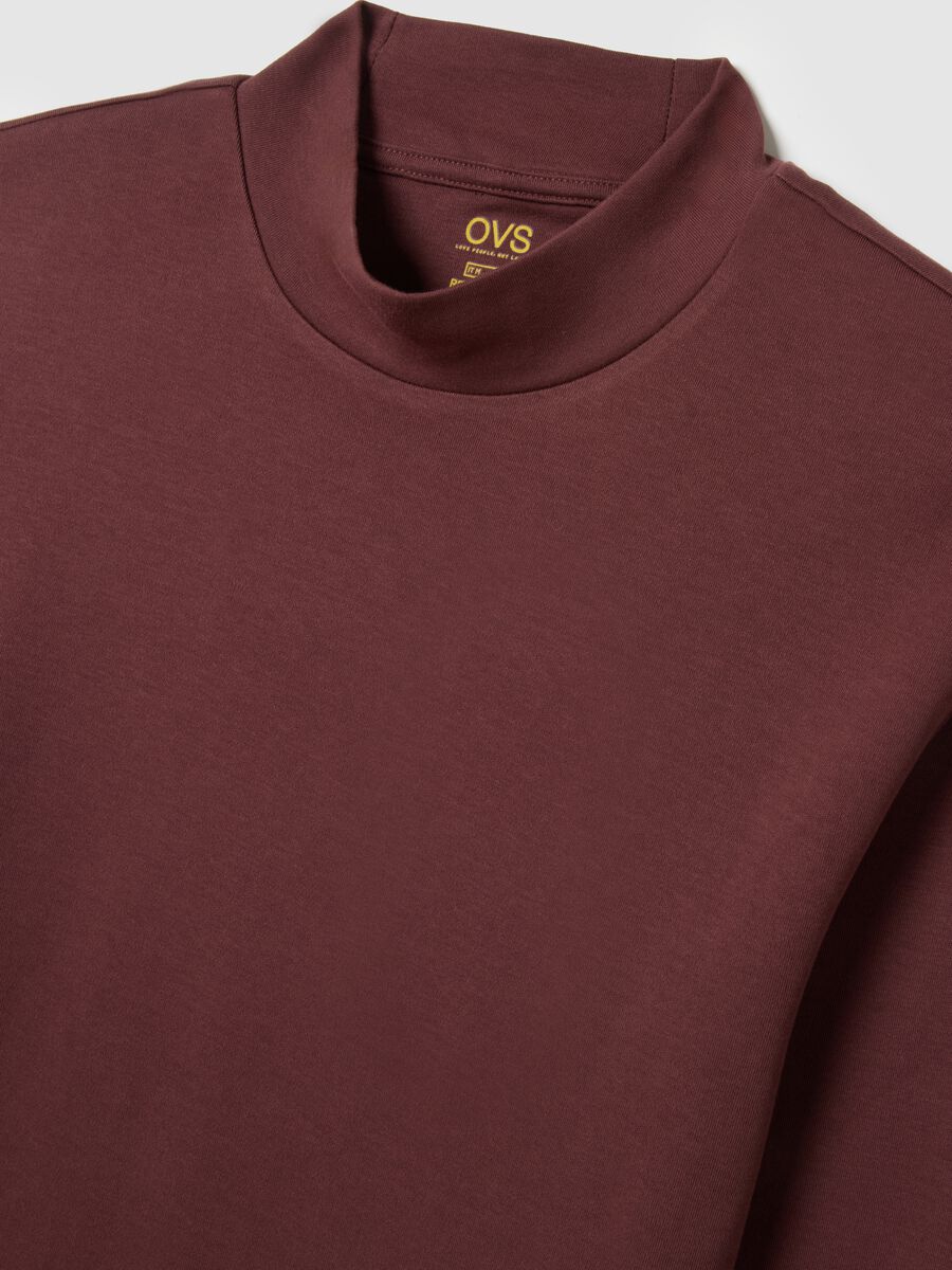 Brown pure cotton regular fit sweater_5