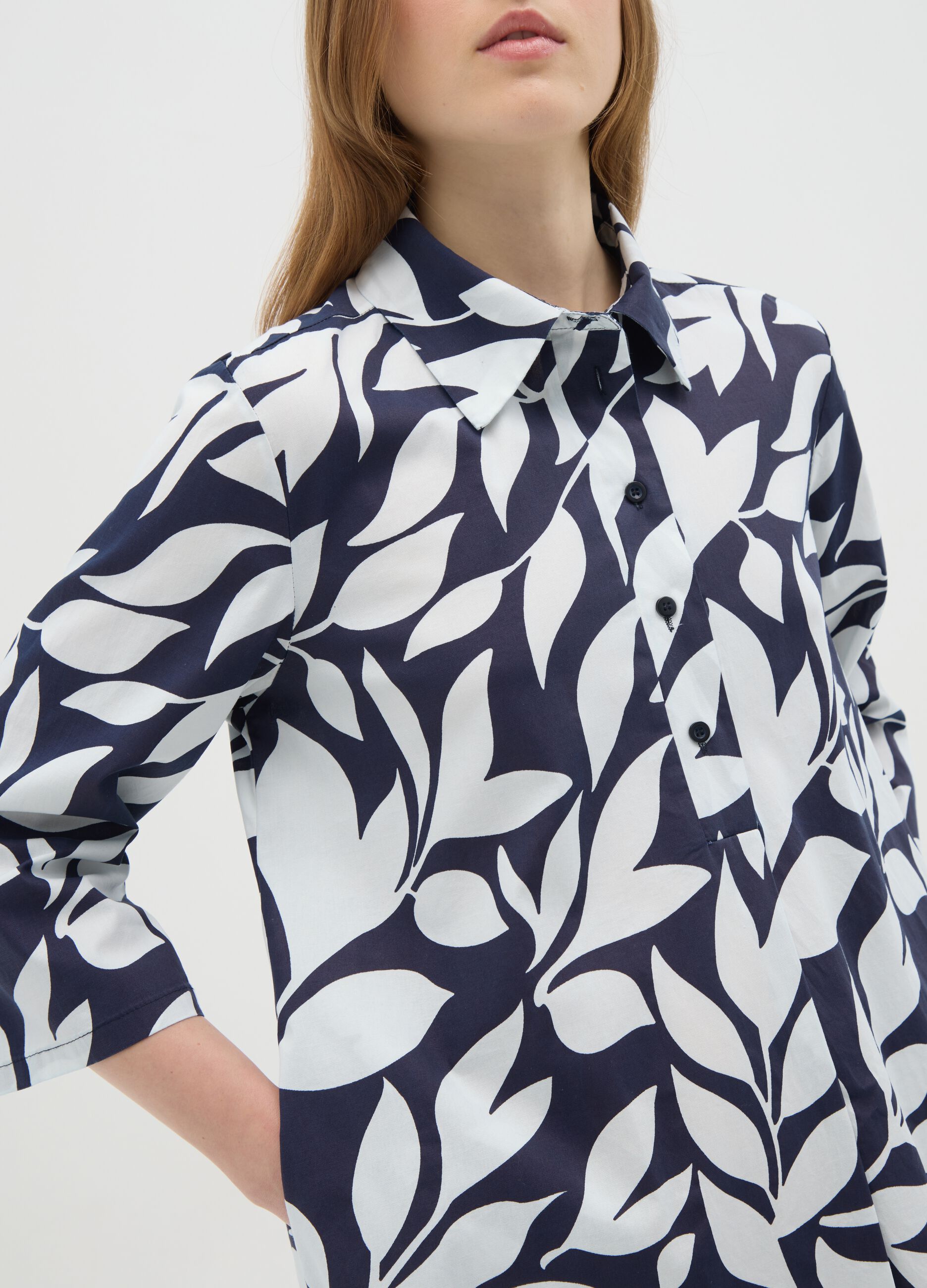 Women's Multicolour Cotton Shirt Dress Regular Fit
