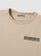 T-shirt beige in puro cotone con stampa fronte e retro_1