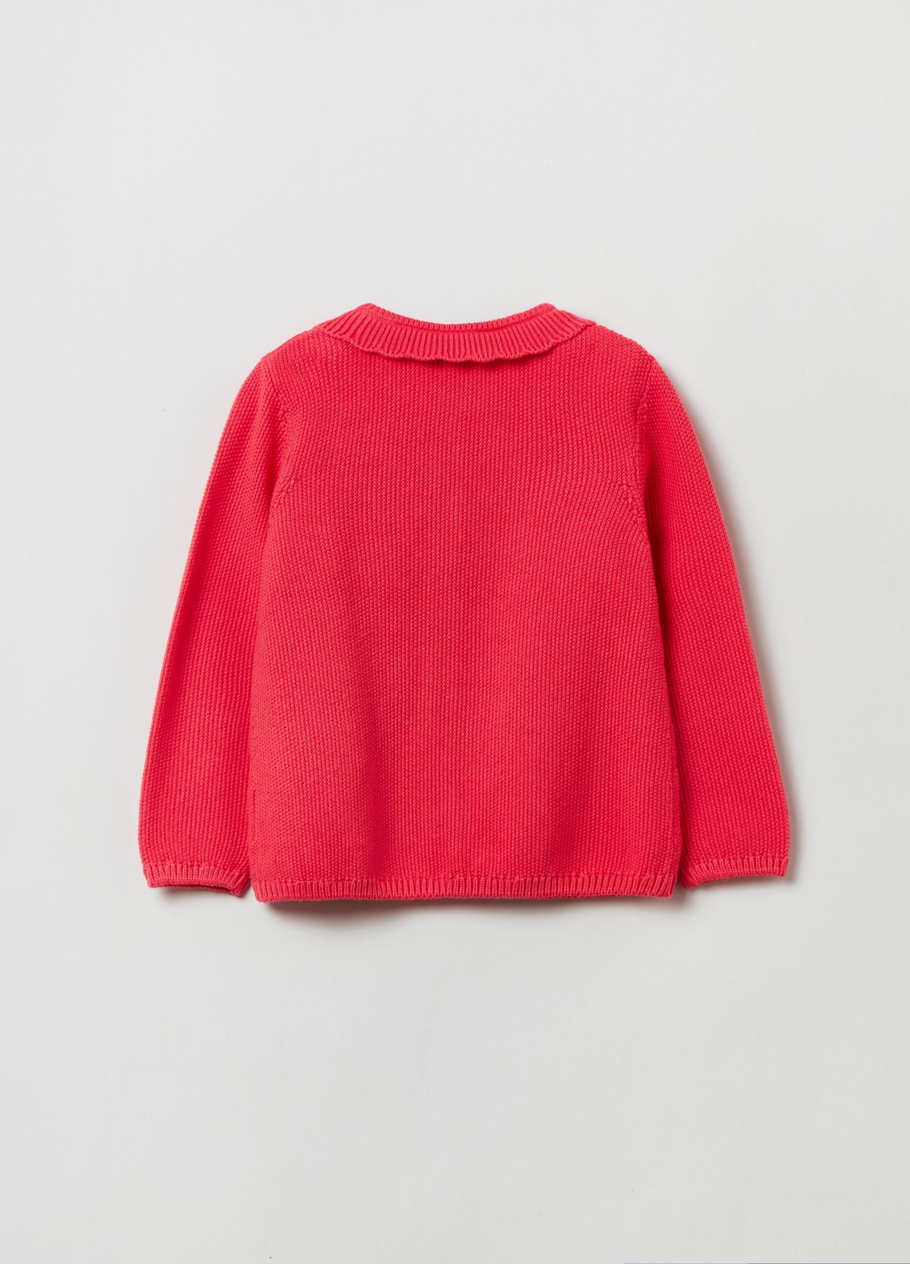 Cardigan in cotone con colletto