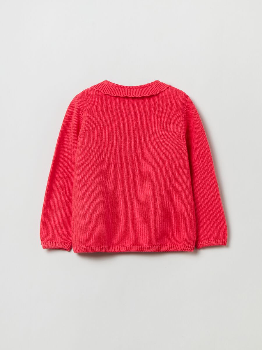 Cardigan in cotone con colletto_1