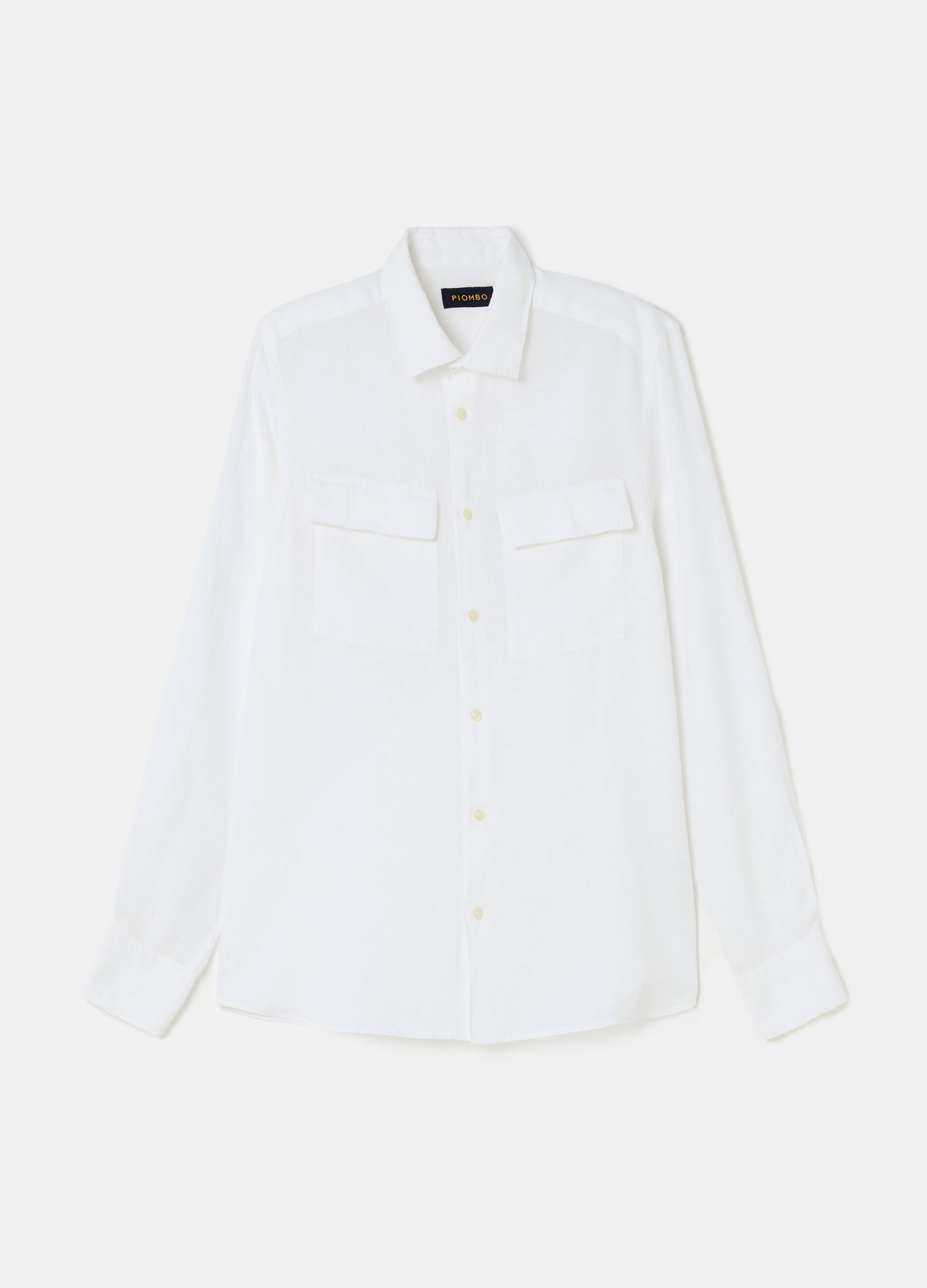 Linen shirt with pockets