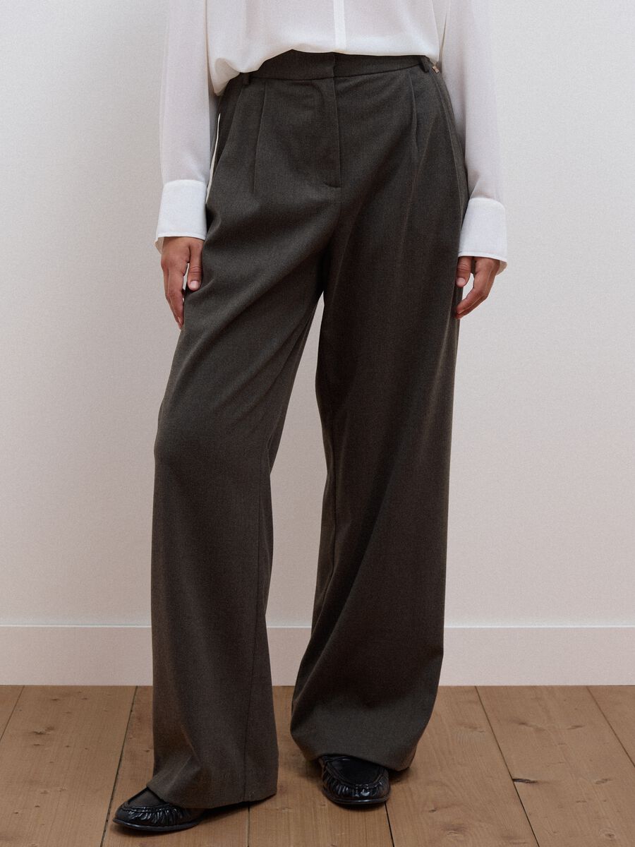 Grey wide-leg trousers in stretch viscose_1