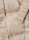 Piumino lungo imbottito beige con cappuccio e cintura_3