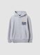 Grey cotton-blend hoodie with New York Knicks print_3