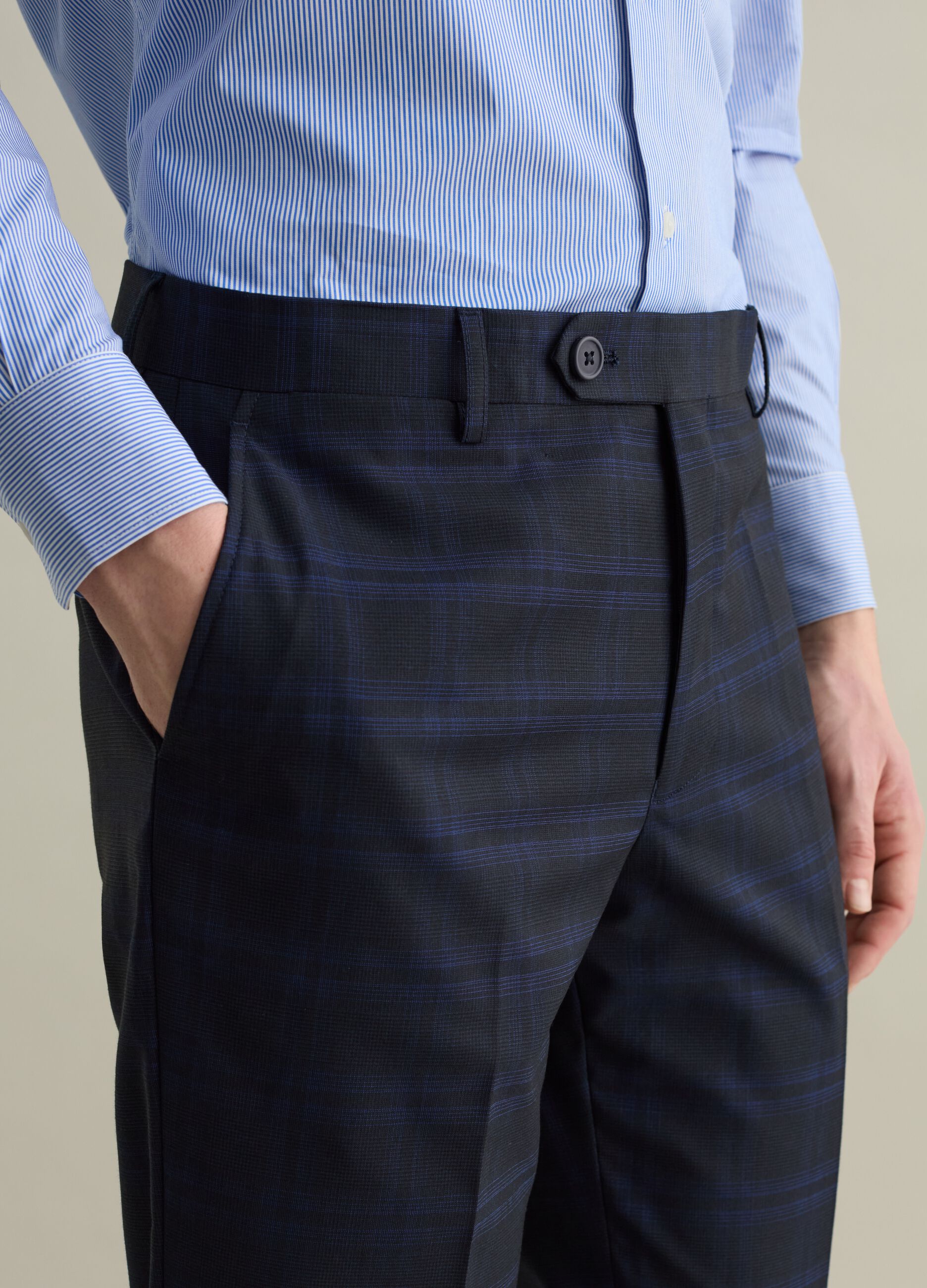 Pantalone chino in fantasia check 