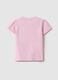 Pink girl&rsquo;s stretch cotton t-shirt with heart - regular fit_1