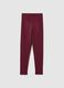 Girls' Red Stretch Cotton Skinny Leggings_4