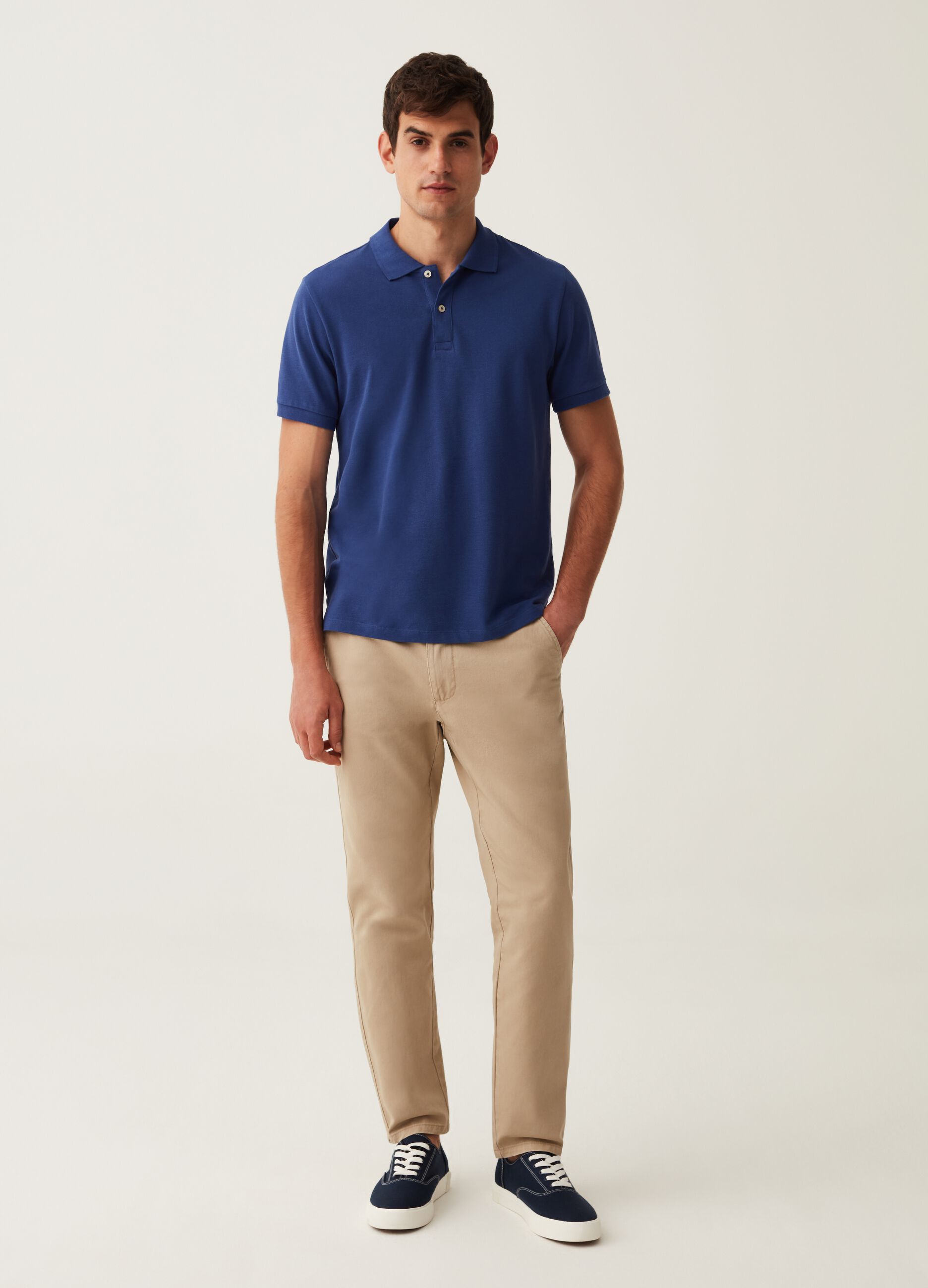 Pantalone chino in twill di cotone