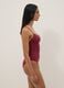 Red stretchy one-piece swimsuit with straps_1