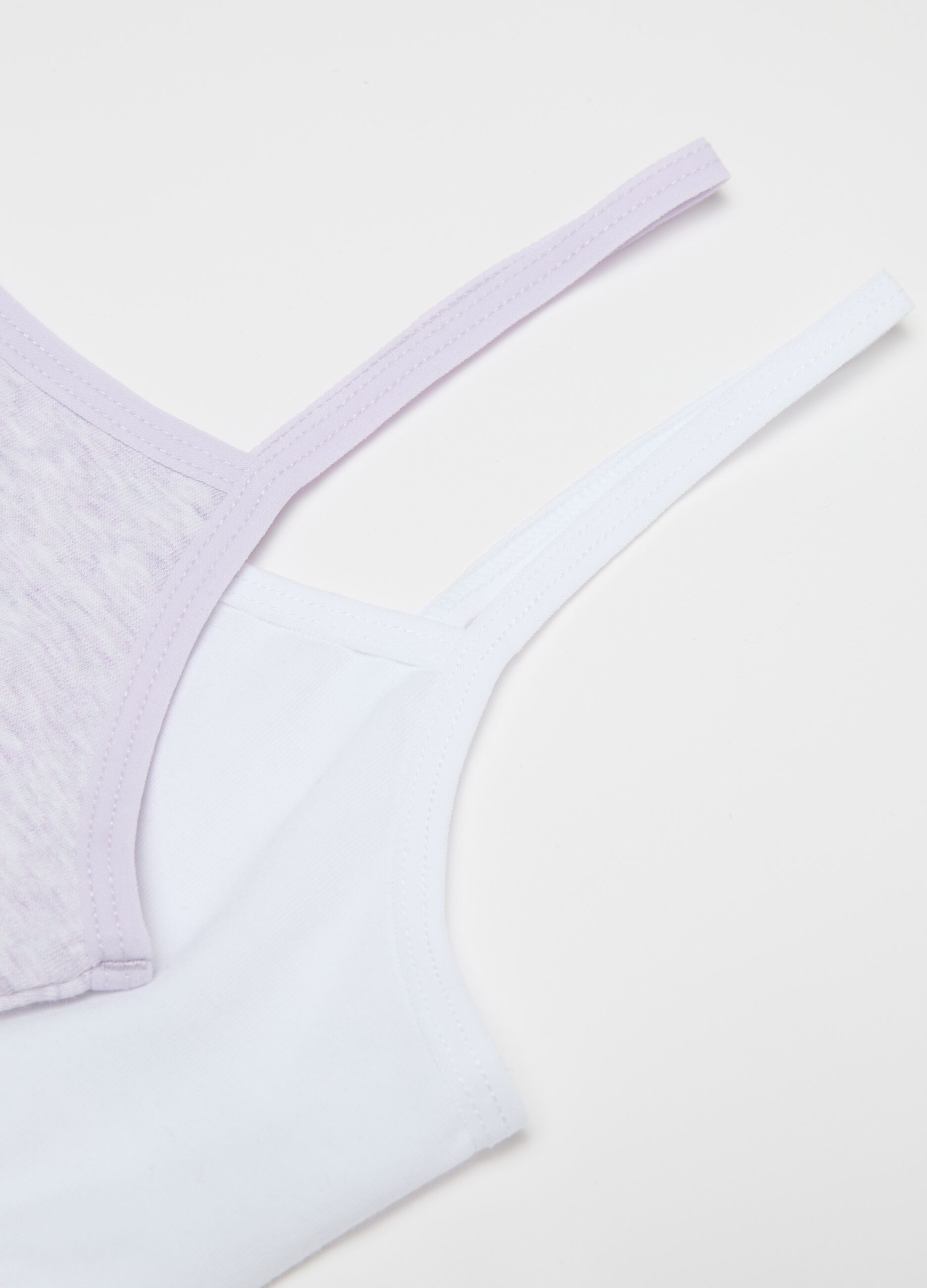 Bipack top intimi in cotone stretch