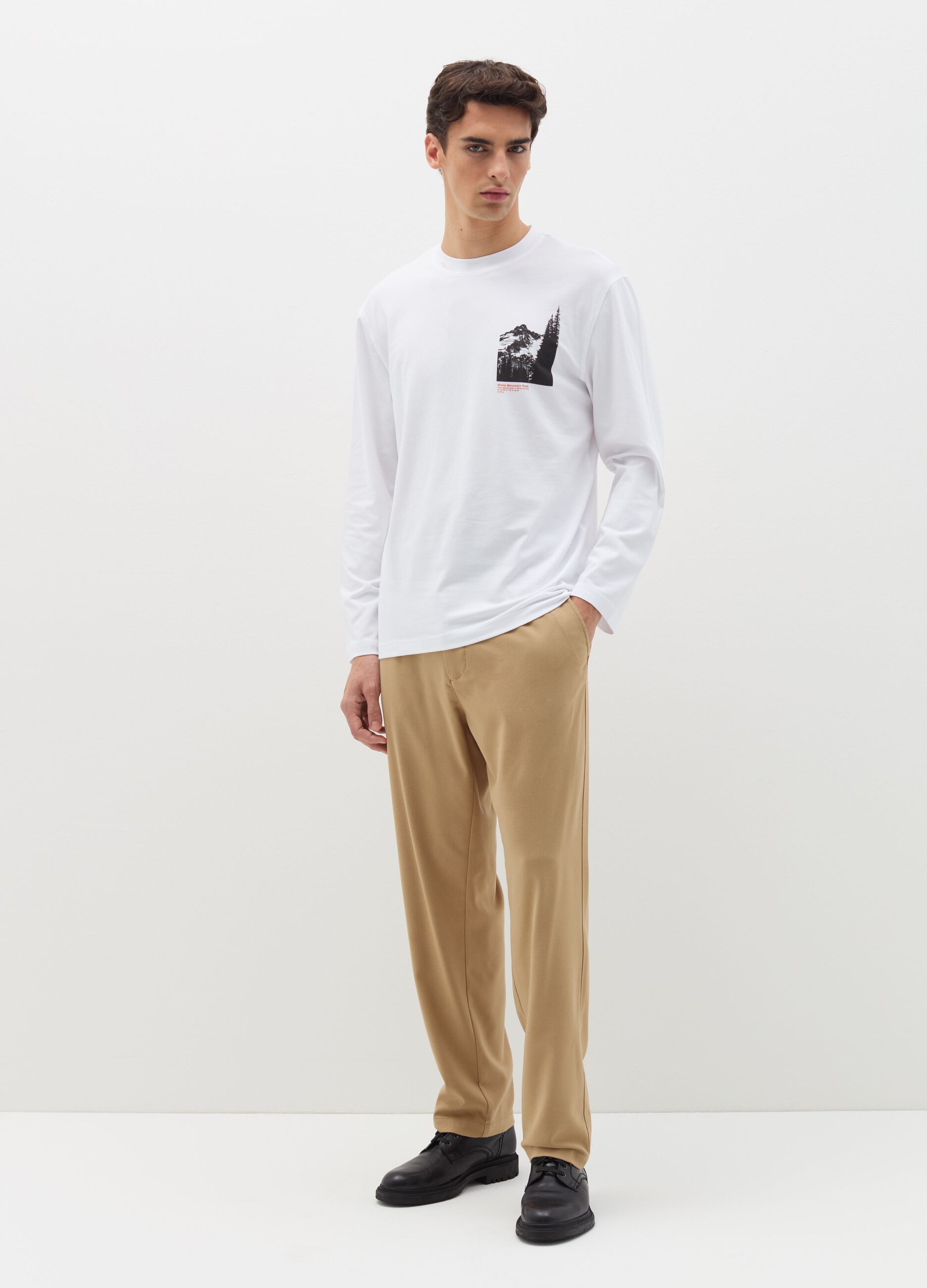 T-shirt with White Mountain Park print