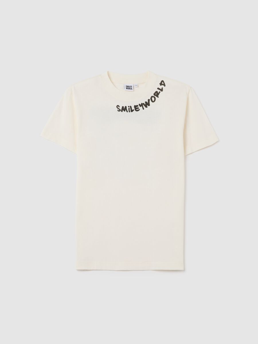 White SmileyWorld cotton T-shirt_4