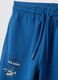 Children's blue jogger trousers in pure cotton regular fit with logo_2