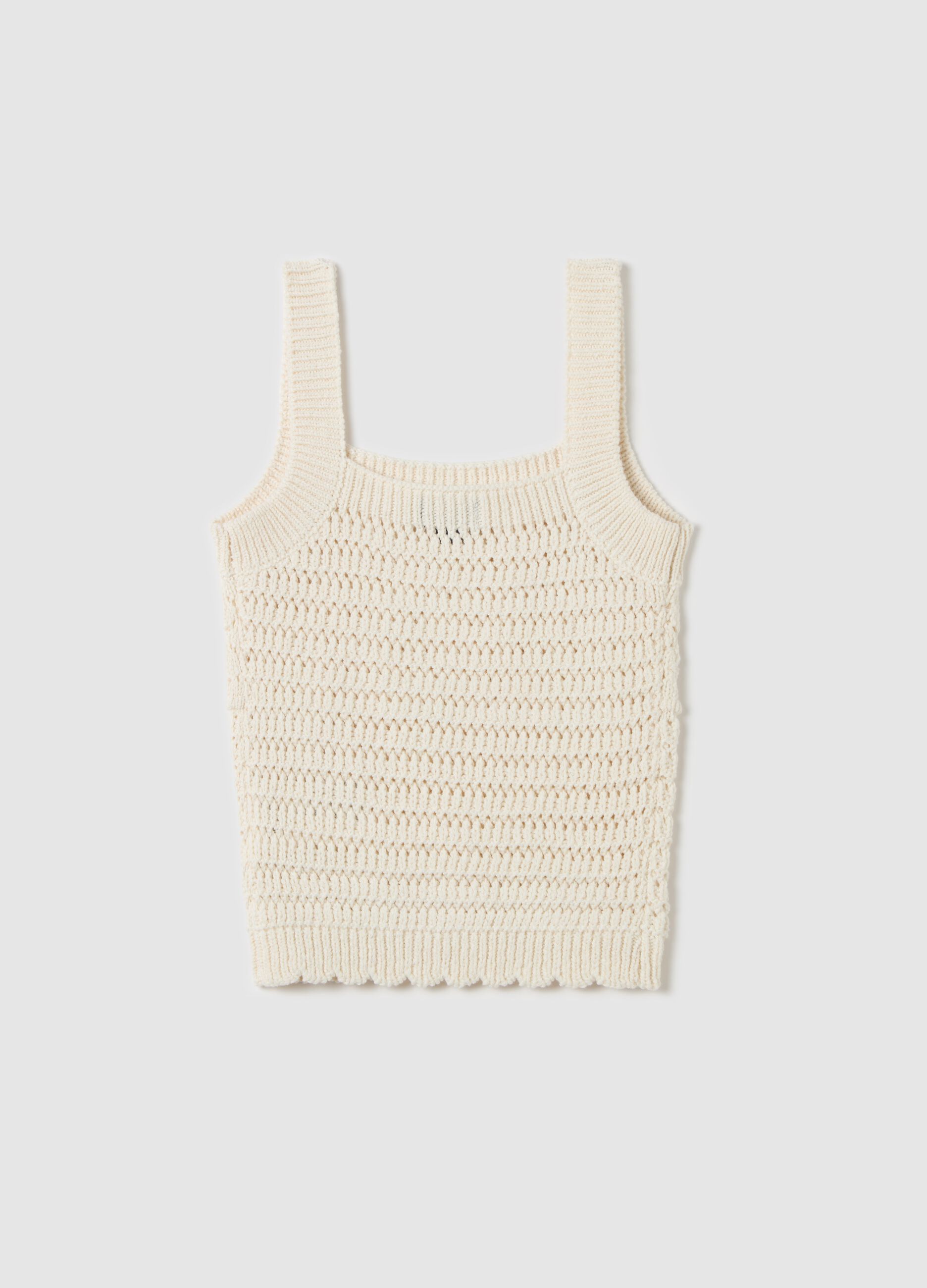 Top with crochet design