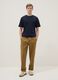 Blue pure cotton short sleeve relaxed fit T-shirt_2