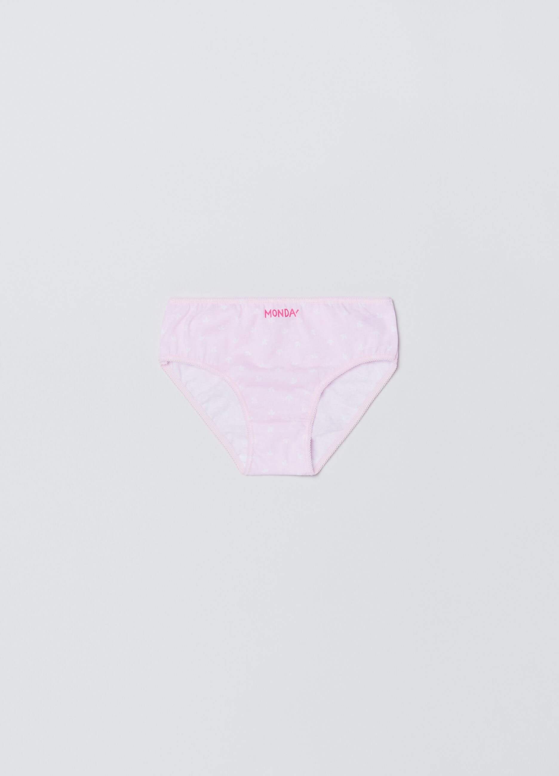 Multipack sette slip in cotone con stampa