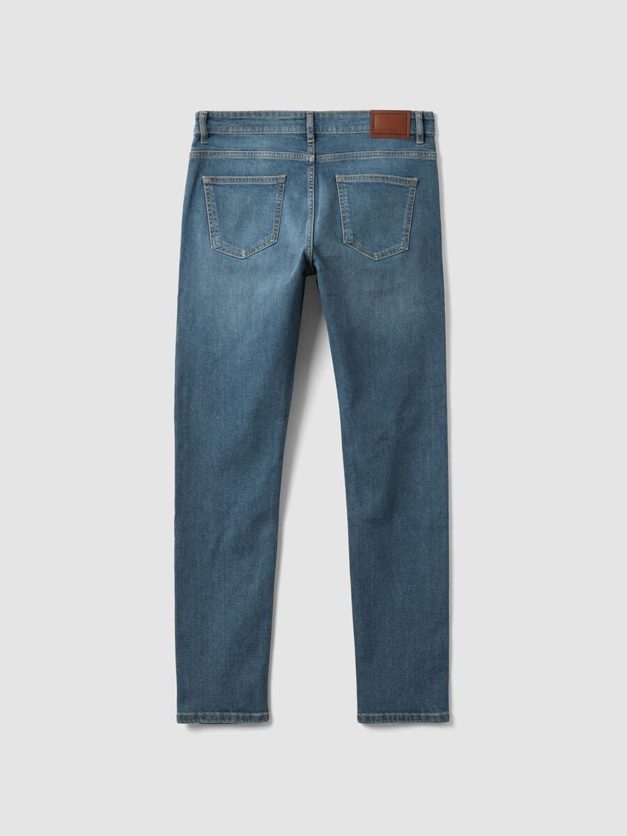 Jeans lavaggio medio in cotone elasticizzato slim fit_2