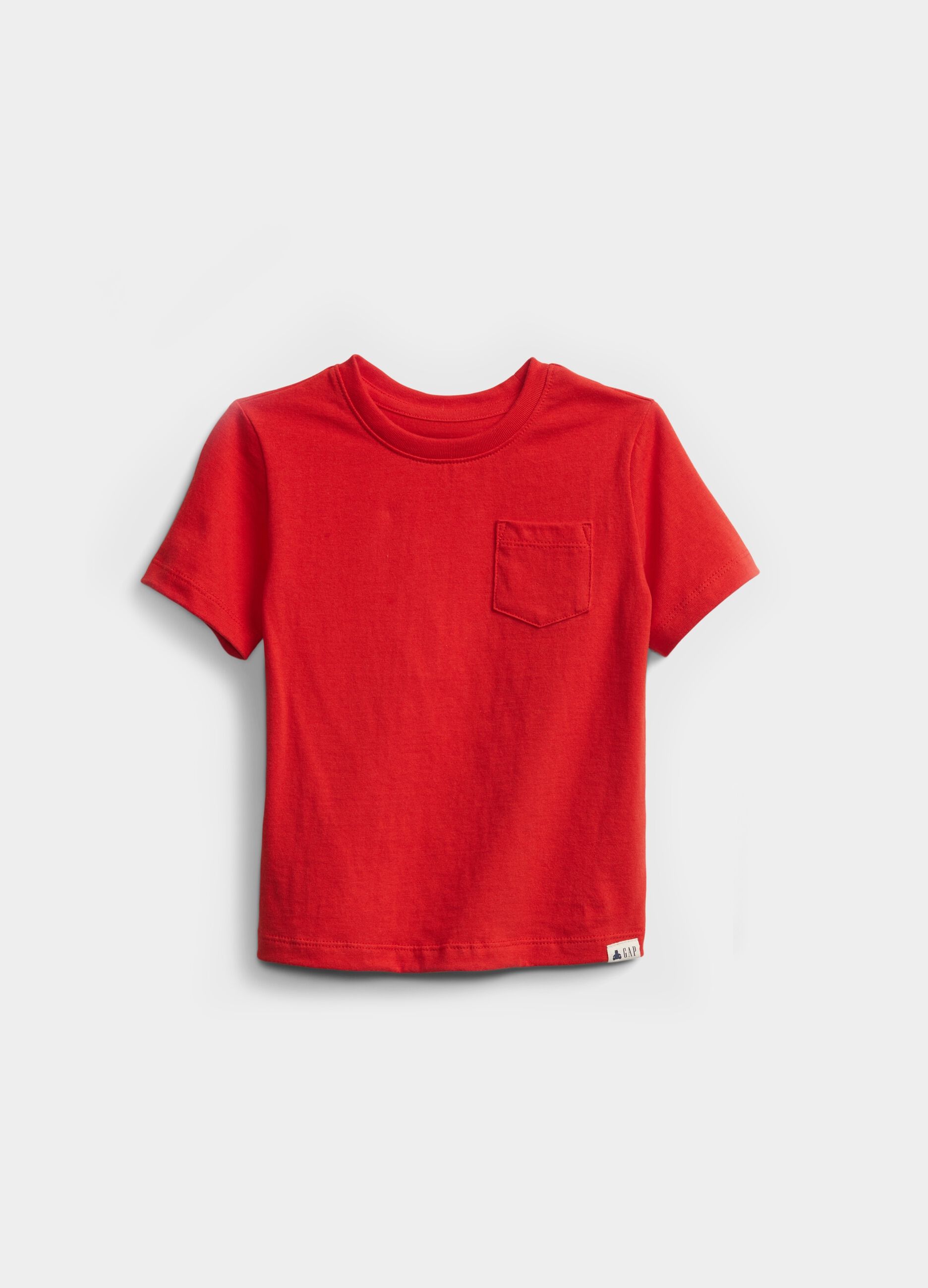 Solid colour T-shirt with pocket