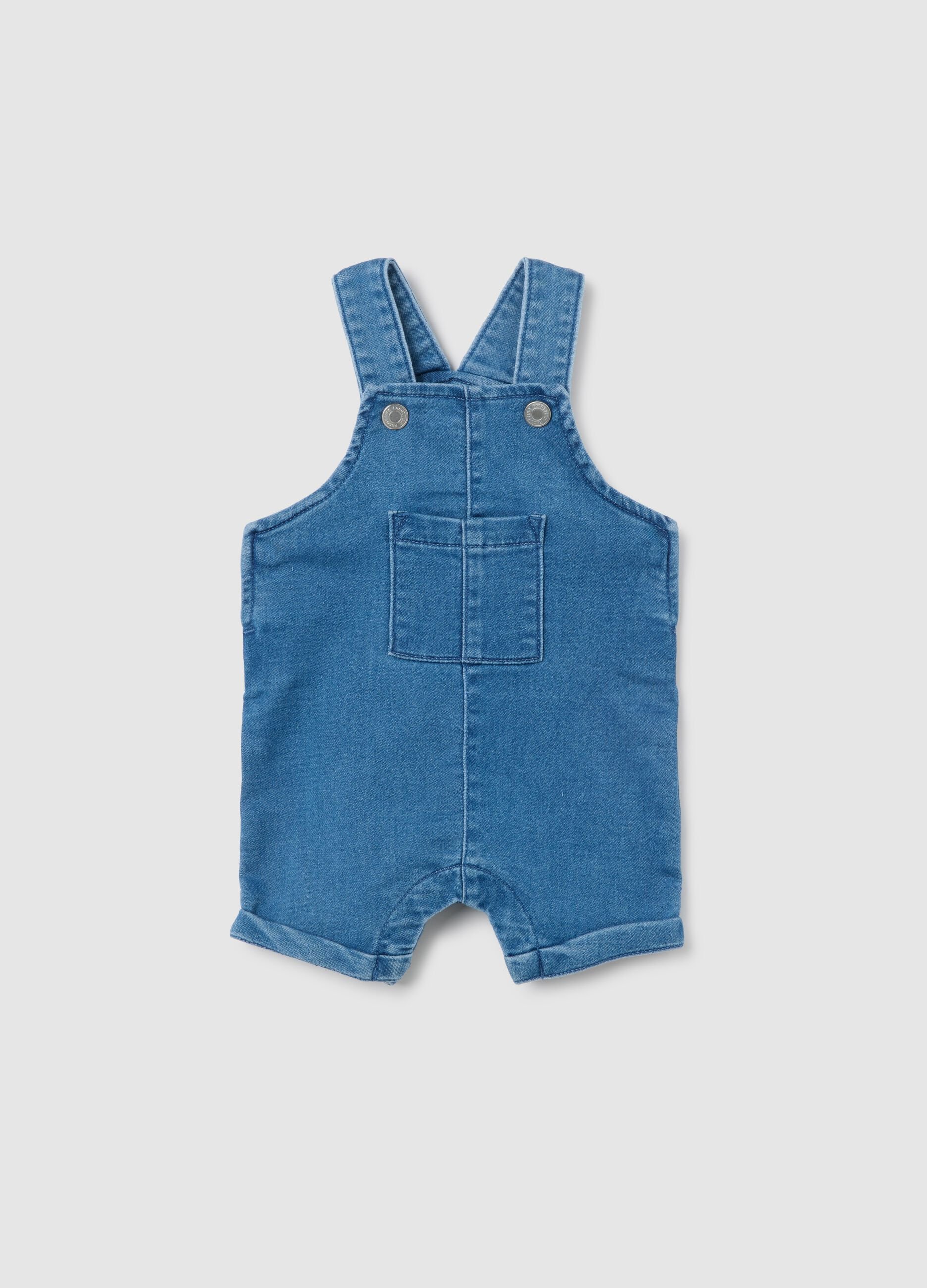Regular Fit Baby Denim Short Dungarees