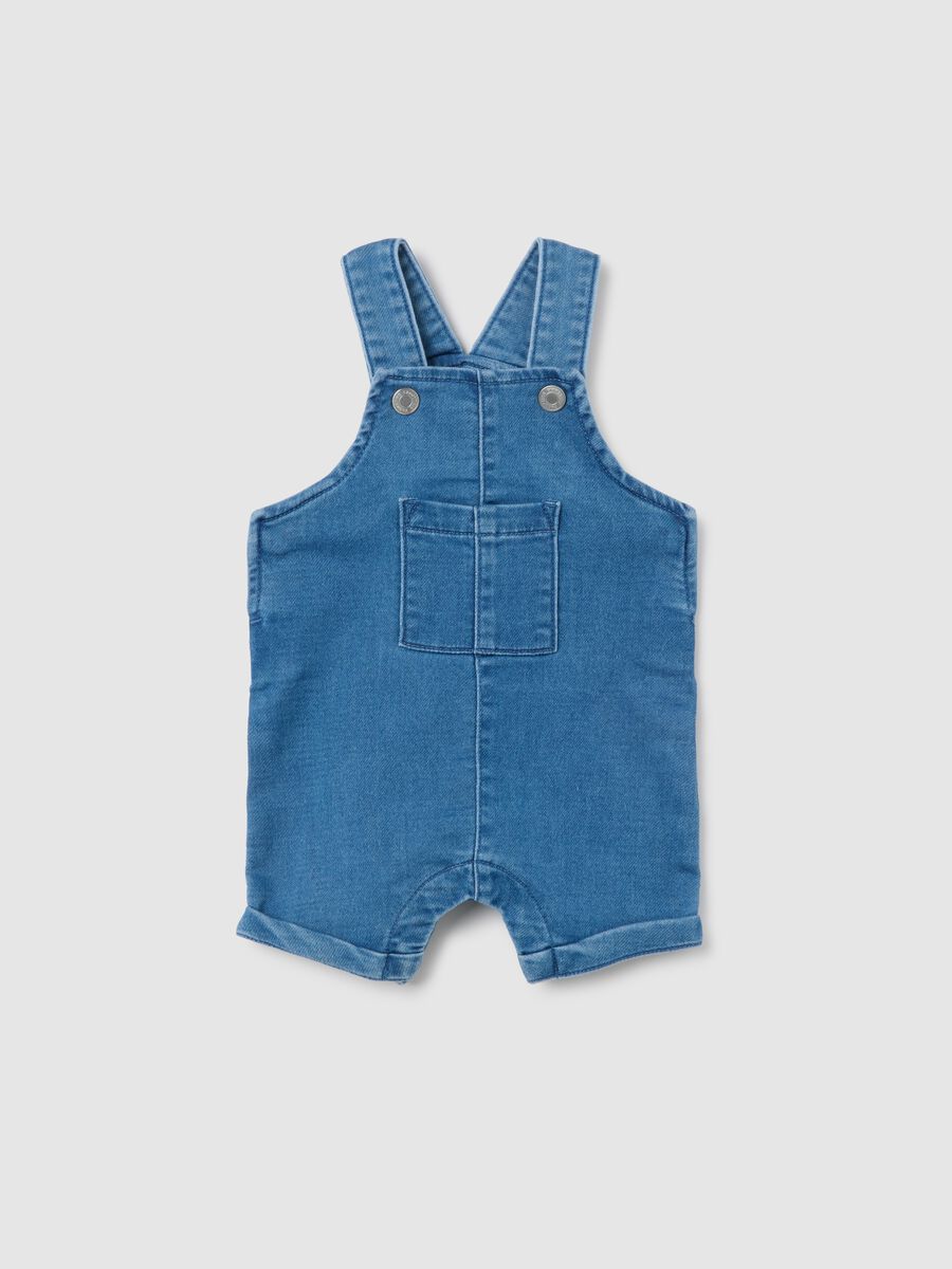 Regular Fit Baby Denim Short Dungarees_0