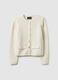 White pure cotton regular fit cardigan with buttons and pockets_4