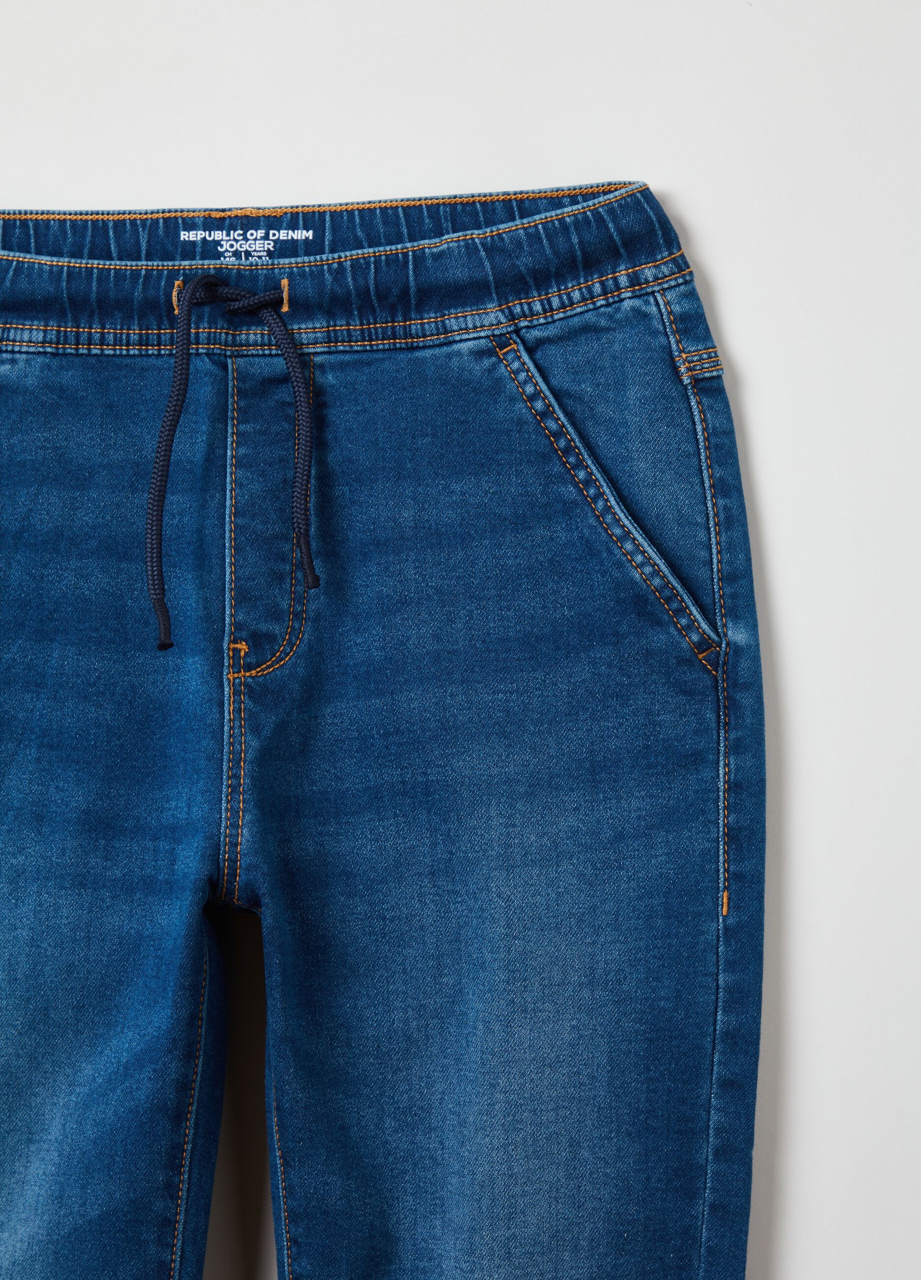 Joggers in French Terry denim