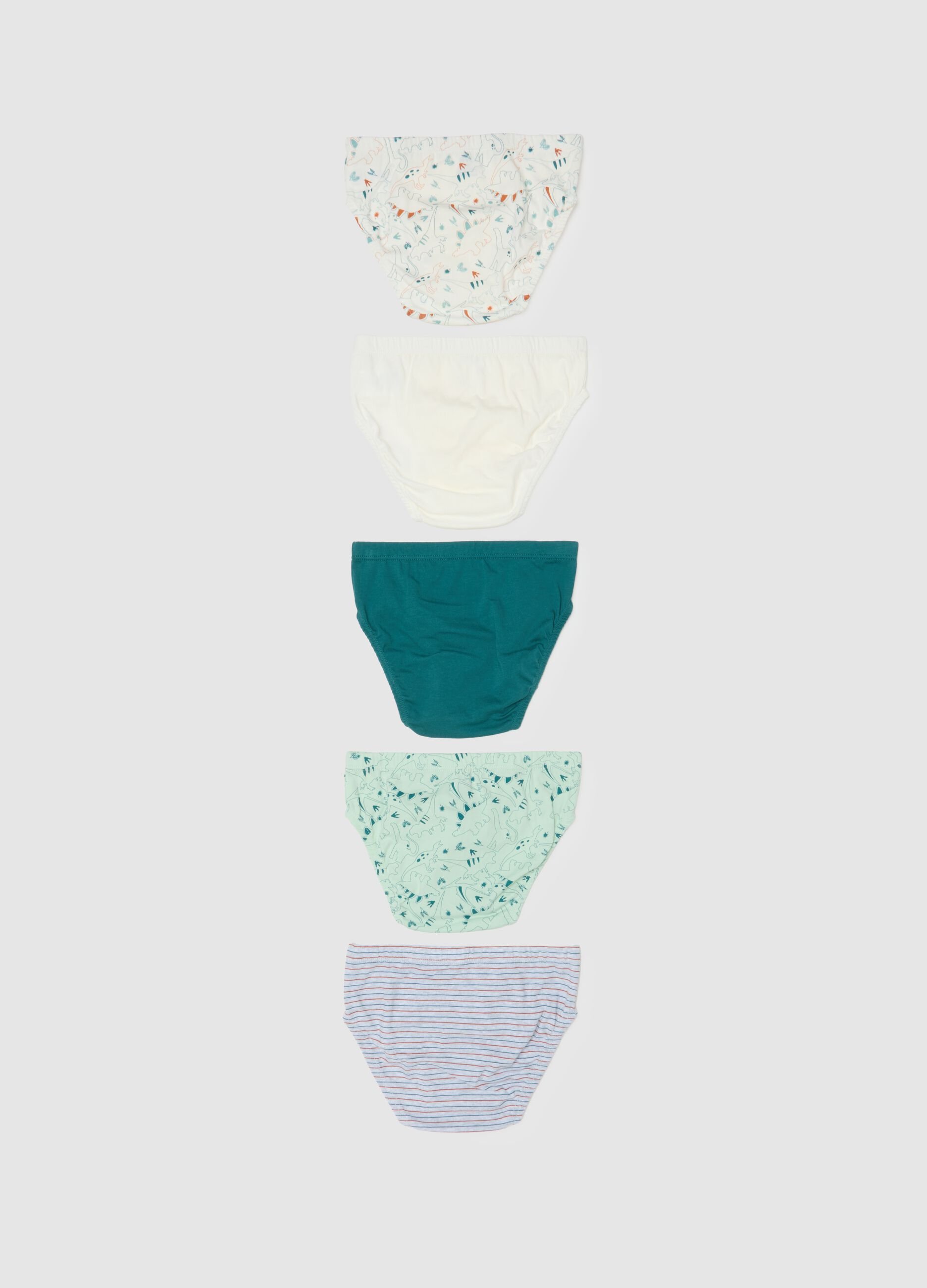Multipack set of children's multicolour regular fit cotton briefs