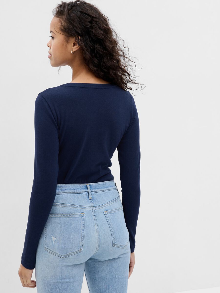 Long-sleeved T-shirt in cotton and modal_1