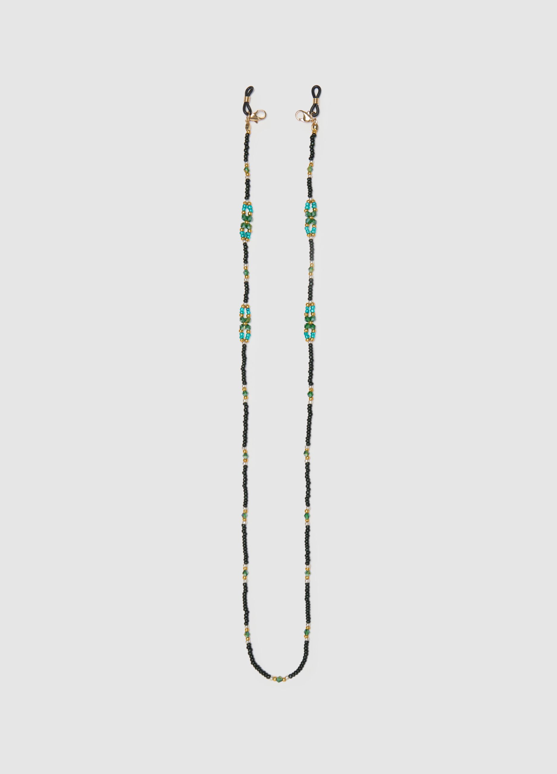 Glasses chain with multicoloured beads